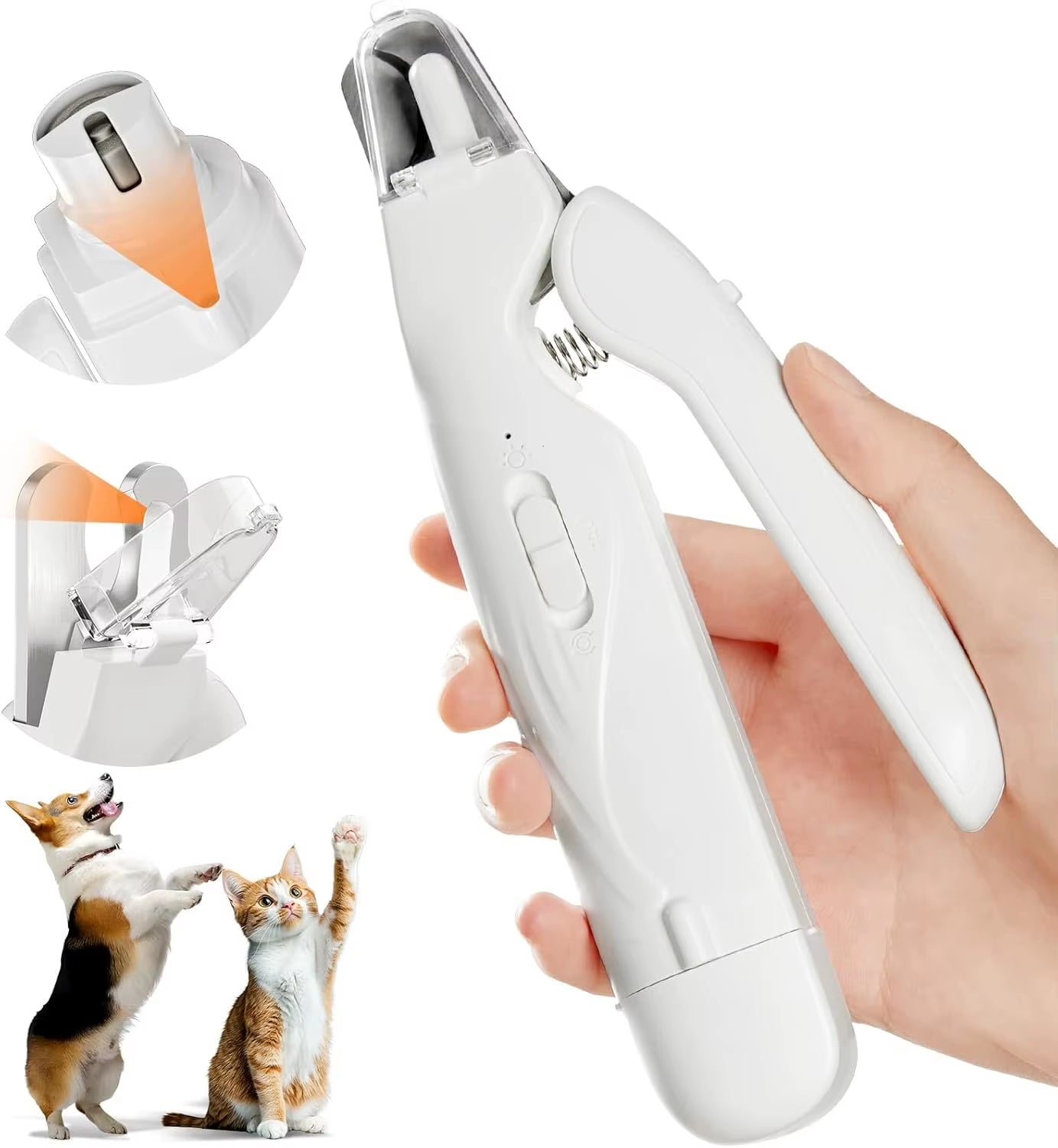 Quiet Electric Nail Trimmer with LED Light